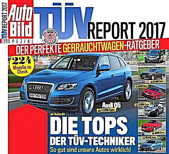Cote de fiabilité des voitures d'occasion TUV Report 2017