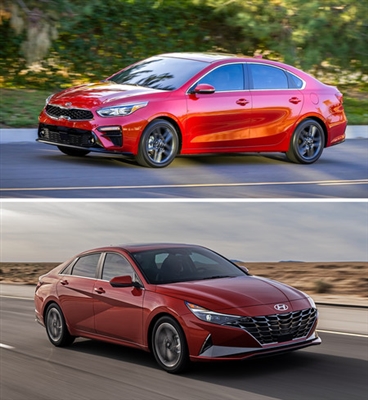 Comparaison entre Hyundai Elantra et KIA Cerato